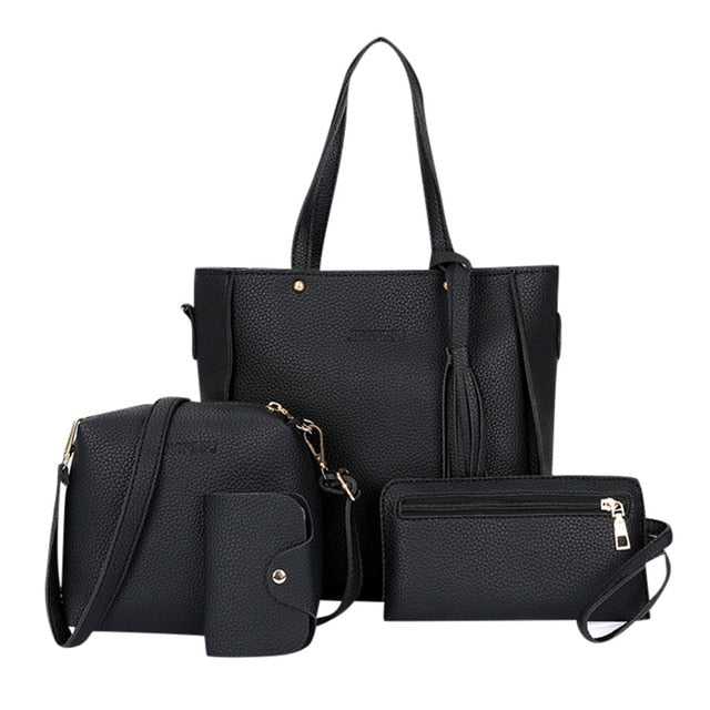 ISHOWTIENDA 4pcs Woman Bag Set Purse and Handbag | Josies Woman Shop