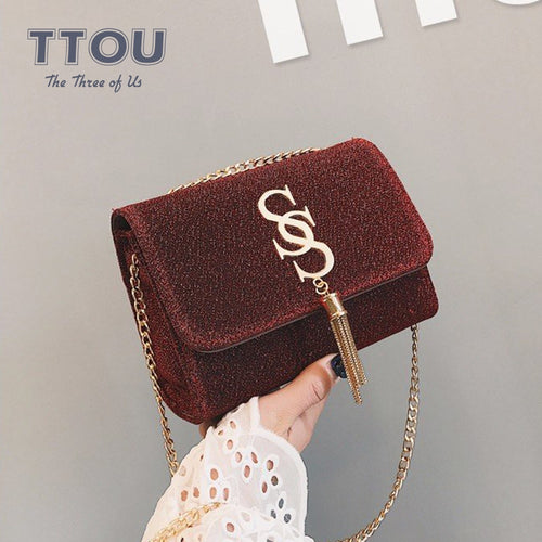 Fashion Glitter Women Handbag Luxury Sparkling Party Evening Envelope Clutch Bag Lady Tote Shoulder Crossbody Design Chain Bags