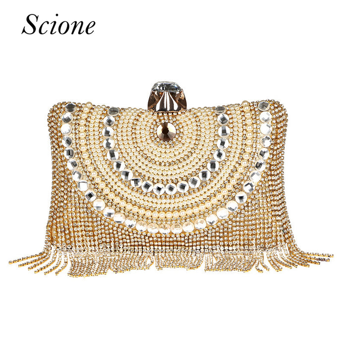 Beaded Tassel Evening Purse | Josies Woman Shop
