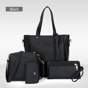 4PCS Handbag Set Women PU Leather Shoulder Bag for women | Josie Woman Shop