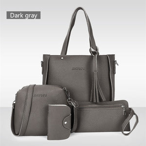 4PCS Handbag Set Women PU Leather Shoulder Bag for women | Josie Woman Shop
