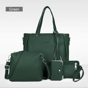 4PCS Handbag Set Women PU Leather Shoulder Bag for women | Josie Woman Shop