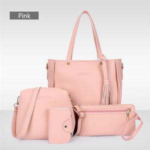 4PCS Handbag Set Women PU Leather Shoulder Bag for women | Josie Woman Shop