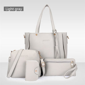 4PCS Handbag Set Women PU Leather Shoulder Bag for women | Josie Woman Shop